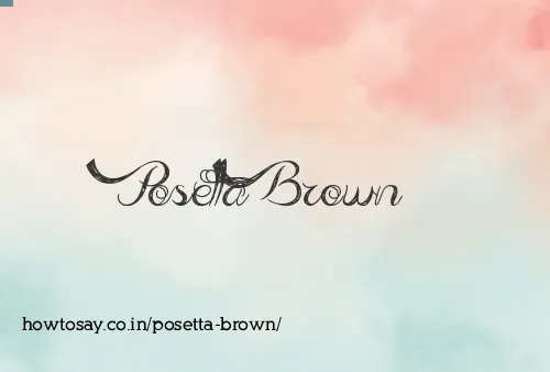 Posetta Brown