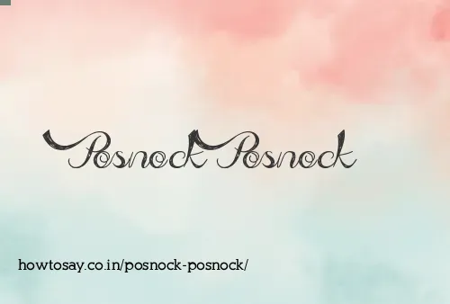 Posnock Posnock