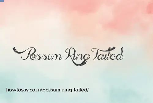 Possum Ring Tailed