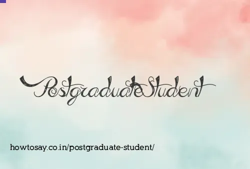 Postgraduate Student