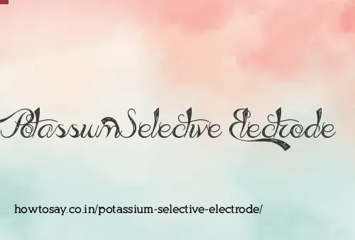 Potassium Selective Electrode
