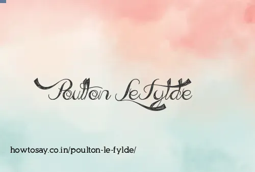 Poulton Le Fylde