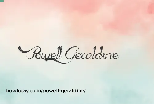 Powell Geraldine