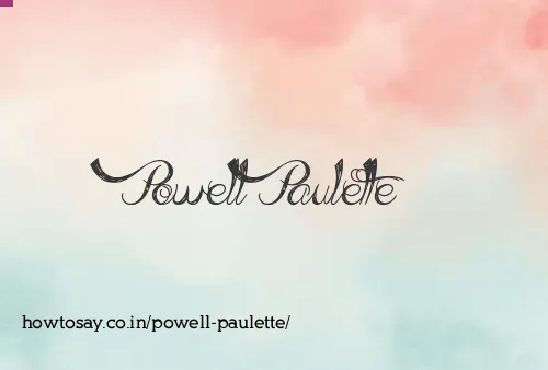 Powell Paulette