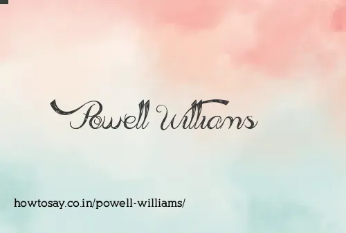 Powell Williams