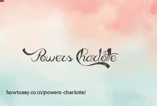 Powers Charlotte
