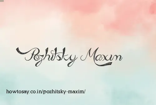 Pozhitsky Maxim