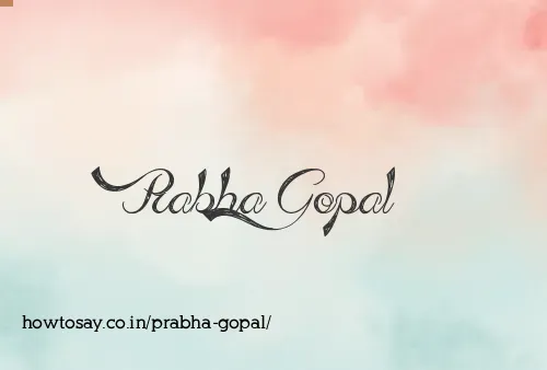 Prabha Gopal