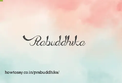 Prabuddhika