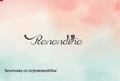 Prananditha