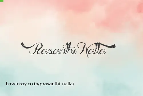 Prasanthi Nalla