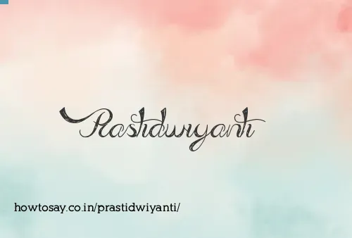 Prastidwiyanti