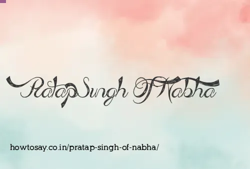 Pratap Singh Of Nabha