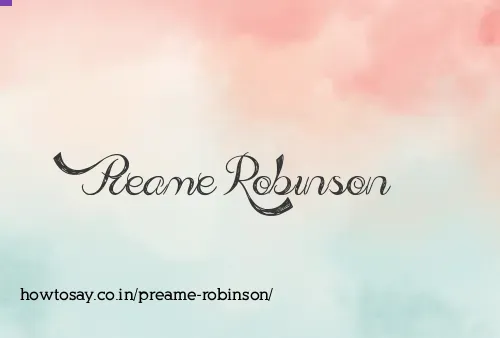 Preame Robinson