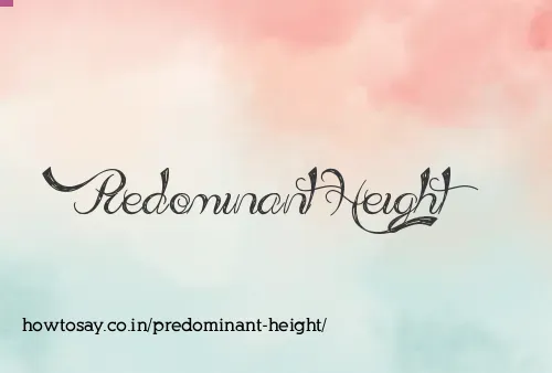 Predominant Height