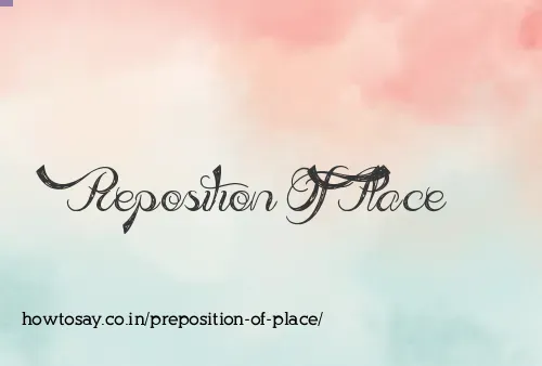 Preposition Of Place