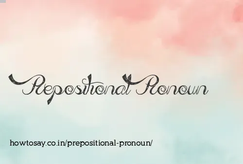 Prepositional Pronoun