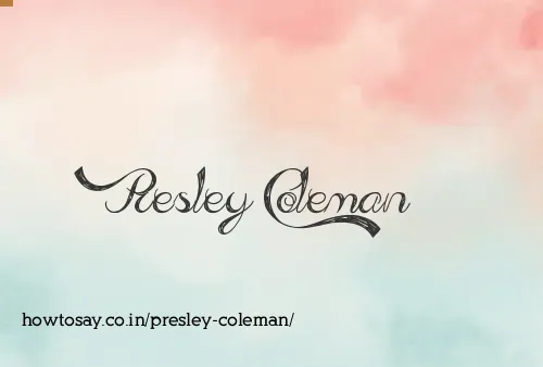 Presley Coleman