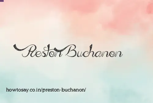 Preston Buchanon