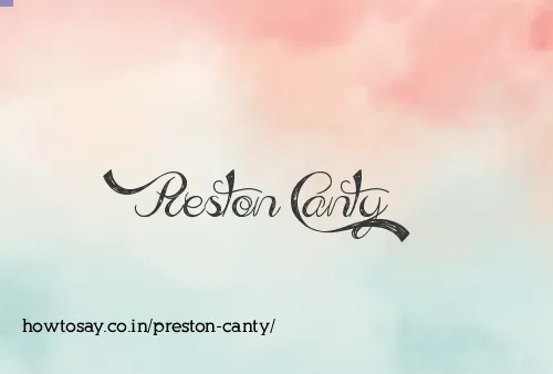 Preston Canty