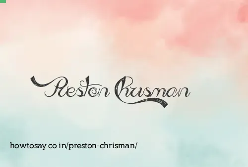 Preston Chrisman