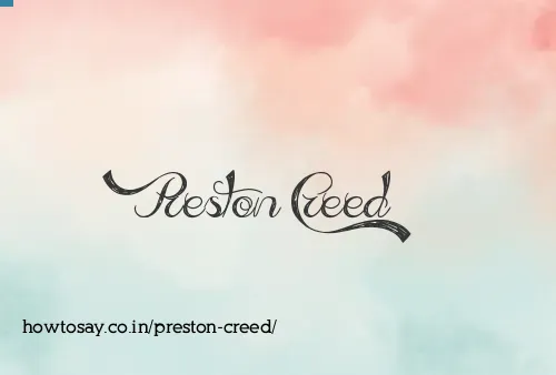 Preston Creed