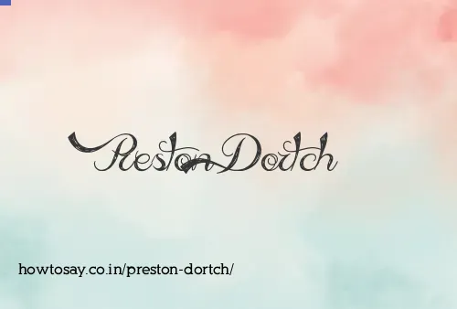 Preston Dortch