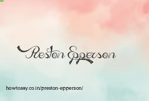 Preston Epperson