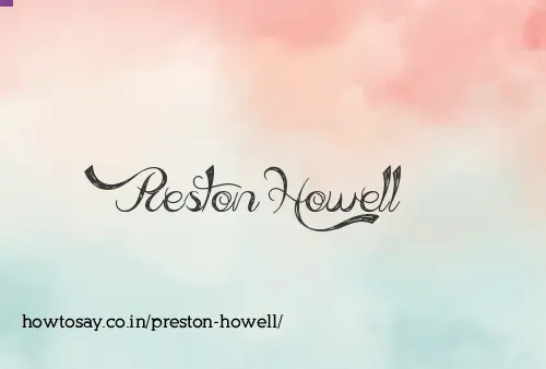 Preston Howell
