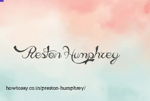 Preston Humphrey