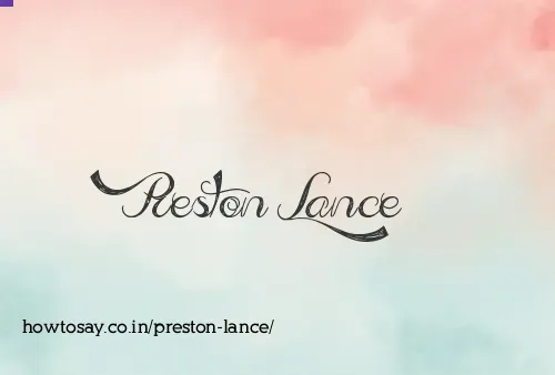 Preston Lance