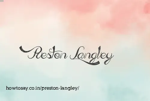 Preston Langley