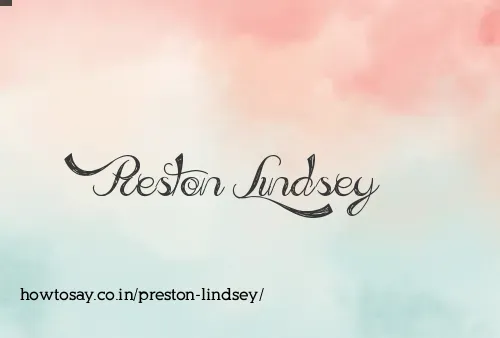 Preston Lindsey