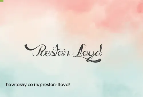 Preston Lloyd