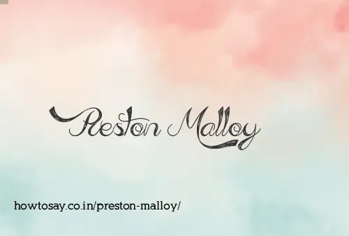 Preston Malloy