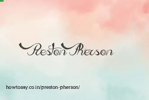 Preston Pherson