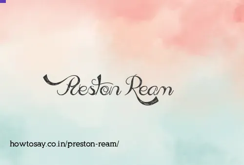 Preston Ream