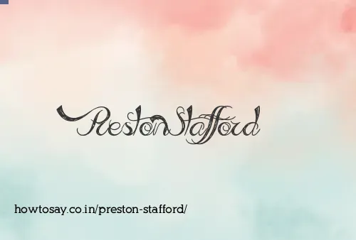 Preston Stafford