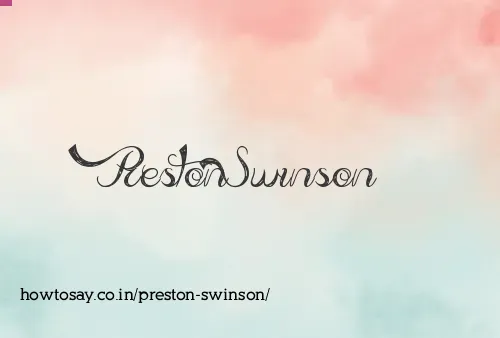 Preston Swinson