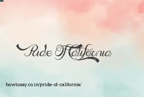Pride Of California
