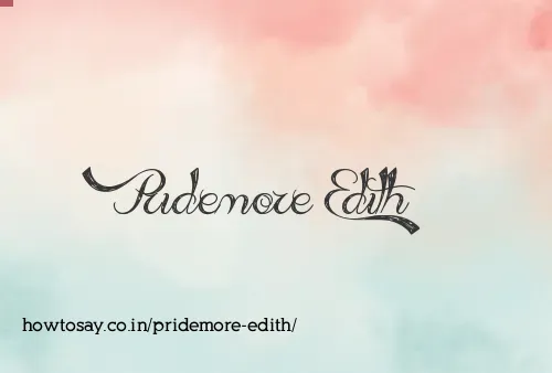 Pridemore Edith