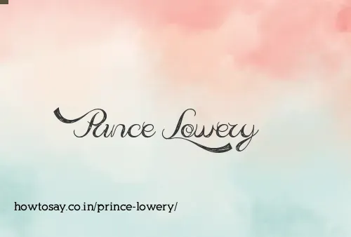 Prince Lowery