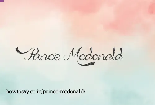 Prince Mcdonald