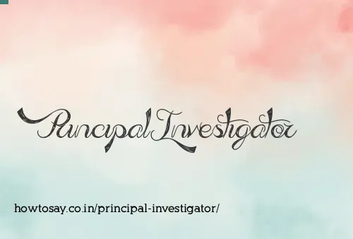Principal Investigator