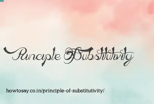 Principle Of Substitutivity