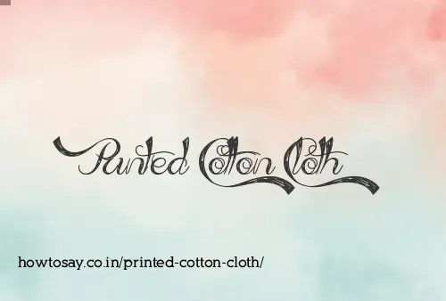 Printed Cotton Cloth