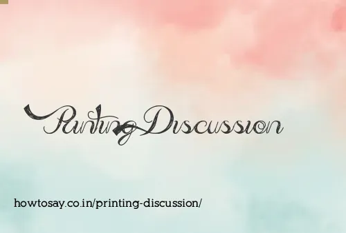 Printing Discussion