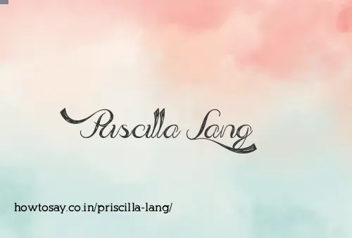Priscilla Lang