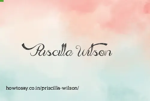 Priscilla Wilson