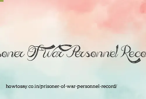 Prisoner Of War Personnel Record